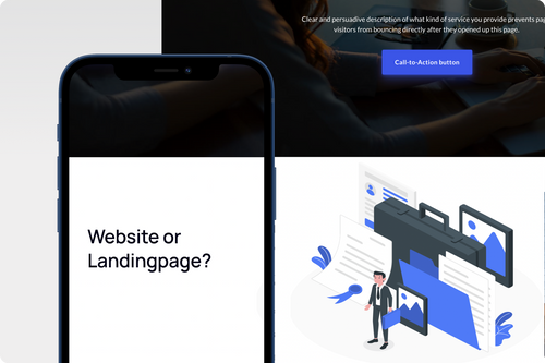 website or landing page 